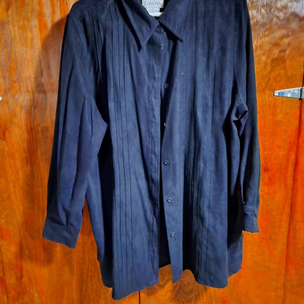 Brushed black overshirt